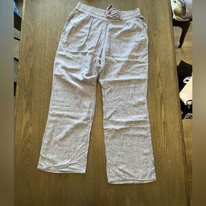 NWOT Guess Blue Cotton Lightweight Pants Drawstring Waist Size L